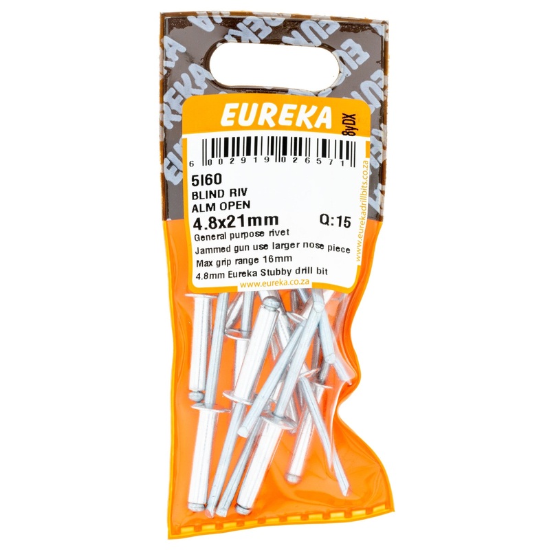 BLIND RIV ALM OPEN 4.8X21MM Q:15 EUREKA
