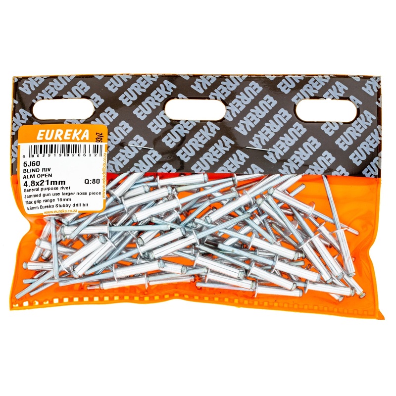 BLIND RIV ALM OPEN 4.8X21MM Q:80 EUREKA