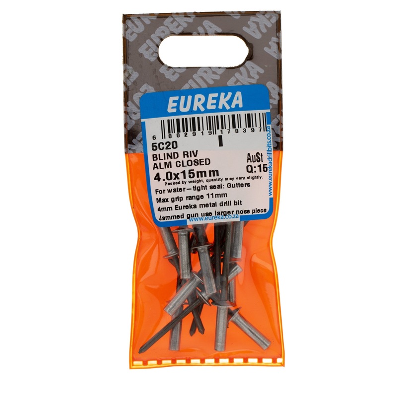 BLIND RIV ALM CLOSED 4.0X15MM Q:15 EUREKA