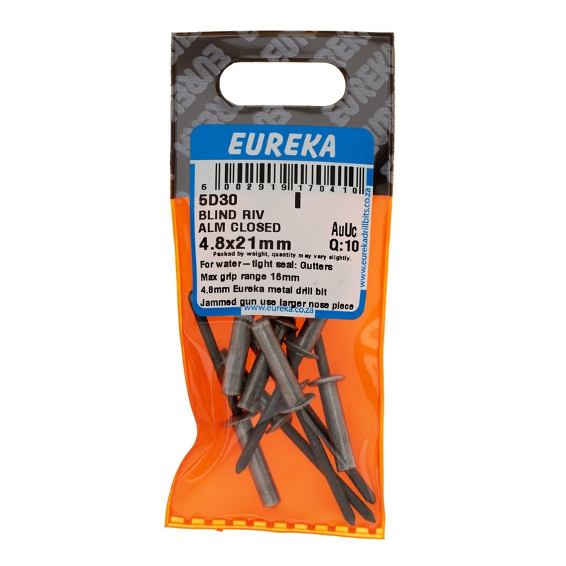 BLIND RIV ALM CLOSED 4.8X21MM Q:10 EUREKA