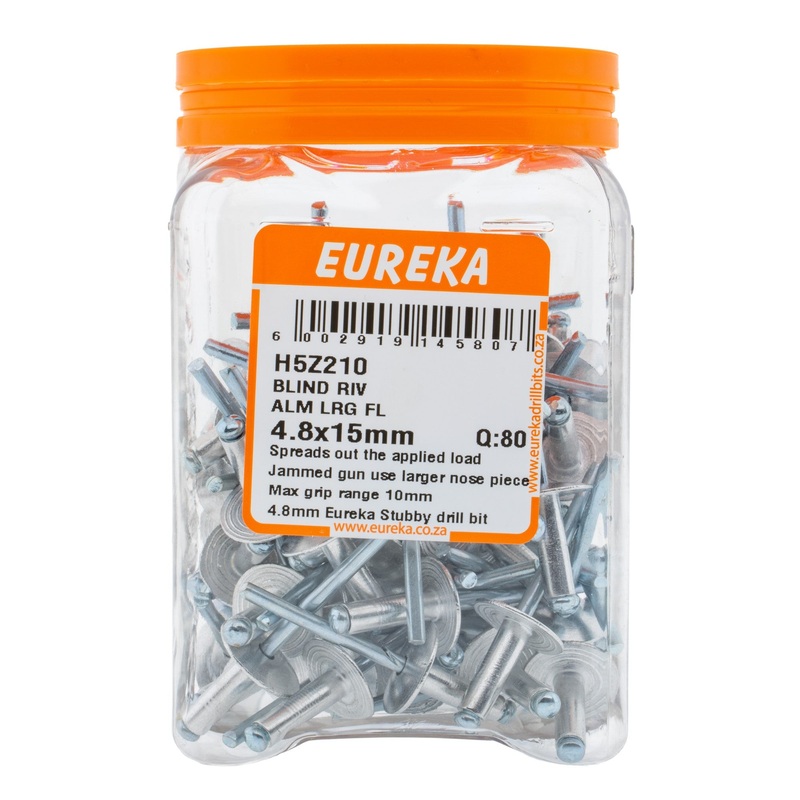 BLIND RIV ALM LRG FL 4.8X15MM Q:80 EUREK