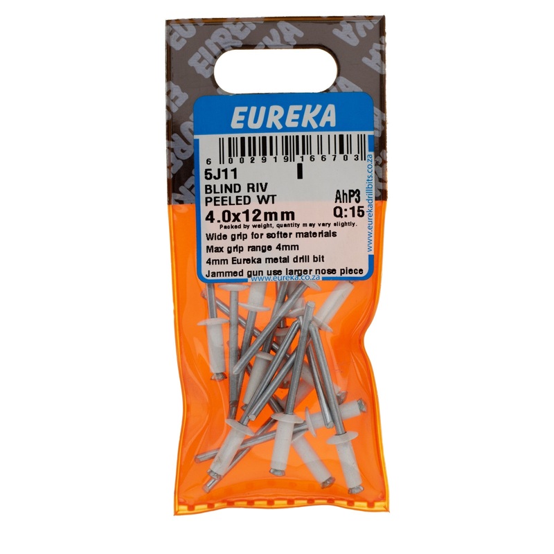 BLIND RIV PEELED WT 4.0X12MM Q:15 EUREKA