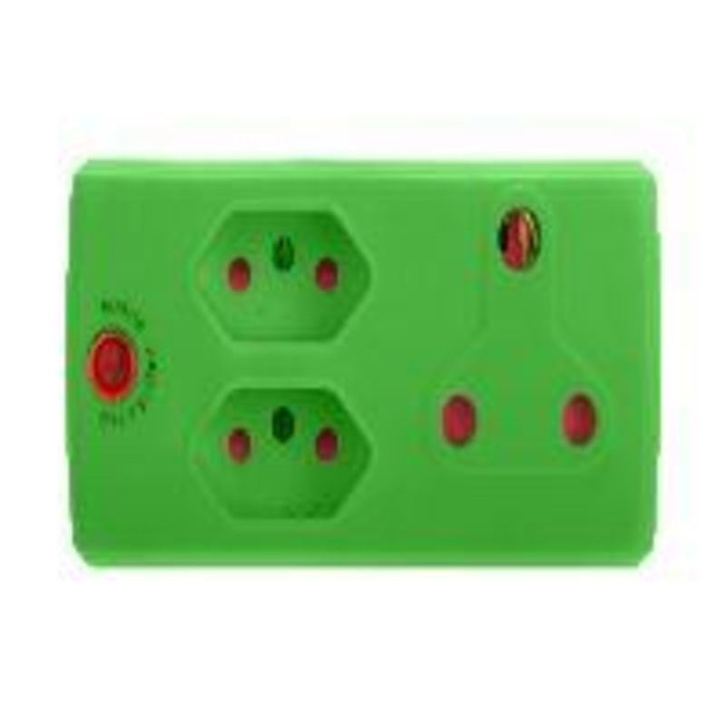 ADAPTOR 1X16A + 2X3PIN GREEN ELECTRICMATE