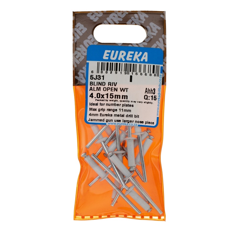 BLIND RIV ALM OPEN WT4.0X15MM Q:15 EUREK