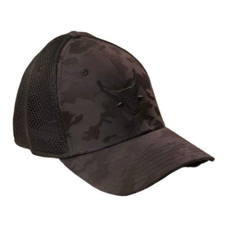CAMO BLACK/GREY CAP 3D BALCK BULL TOPFLEX BOSBUL