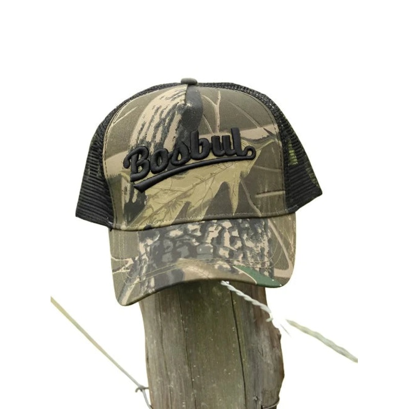 CAMO THORN BLACK TRUCKER CAP 3D BOSBUL