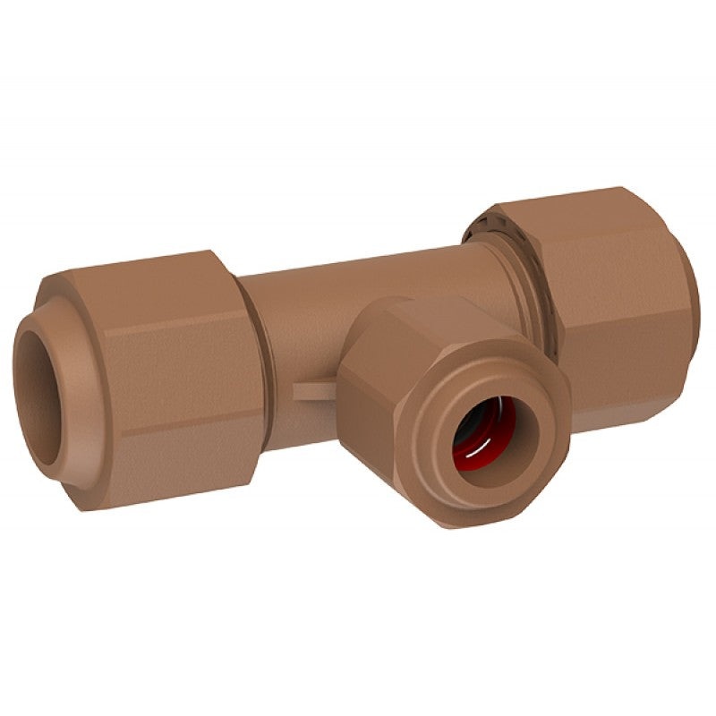 TEE RED 22MMX22MMX15MM CXCXC UNITWIST
