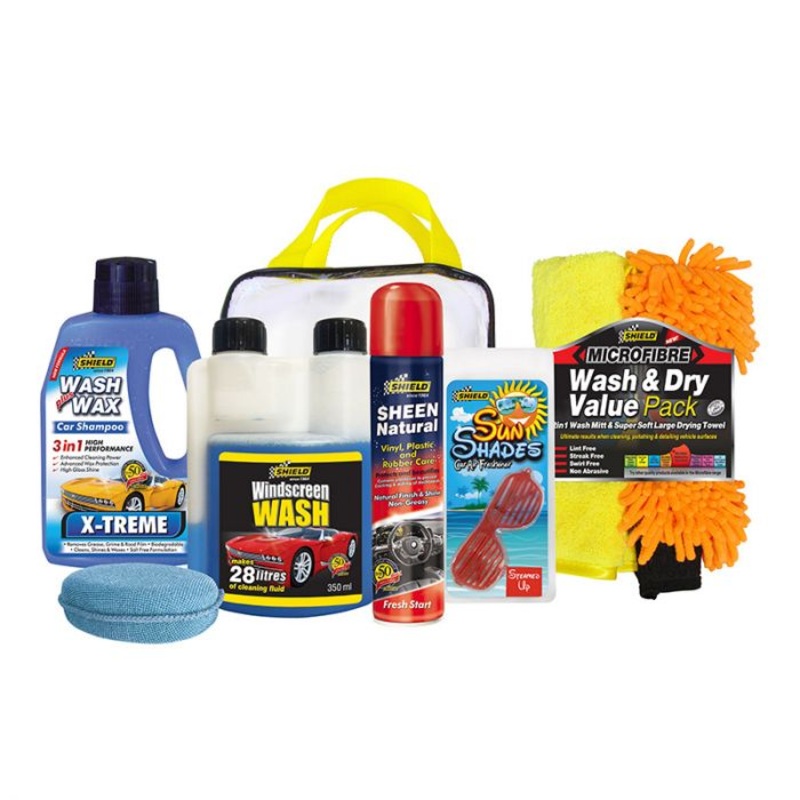 CAR WASH N SHINE KIT 6 PIECE SHIELD