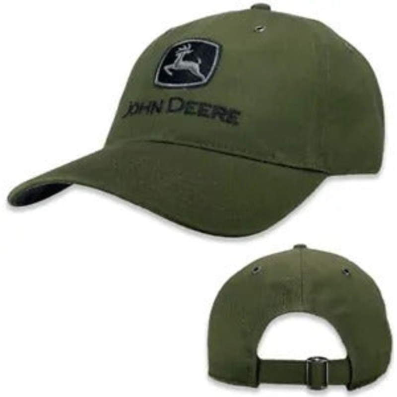 MENS CAP OLIVE JOHN DEERE