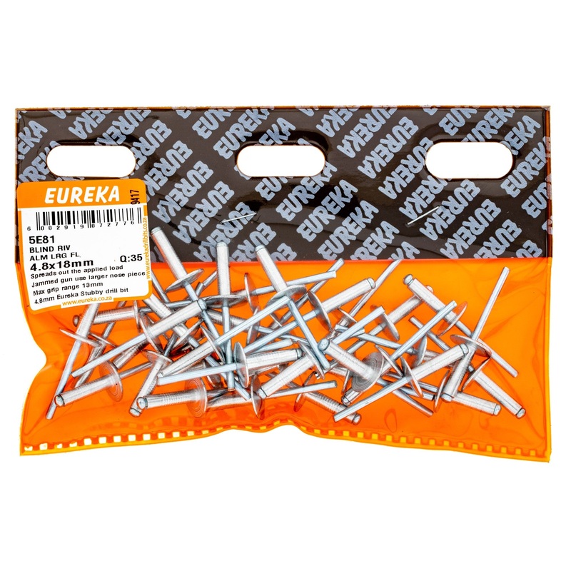 BLIND RIV ALM LRG FL 4.8X18MM Q:35 EUREK