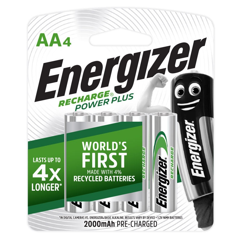 ENERGIZER BATTERY RECHARGE POWER+ AA 4PK