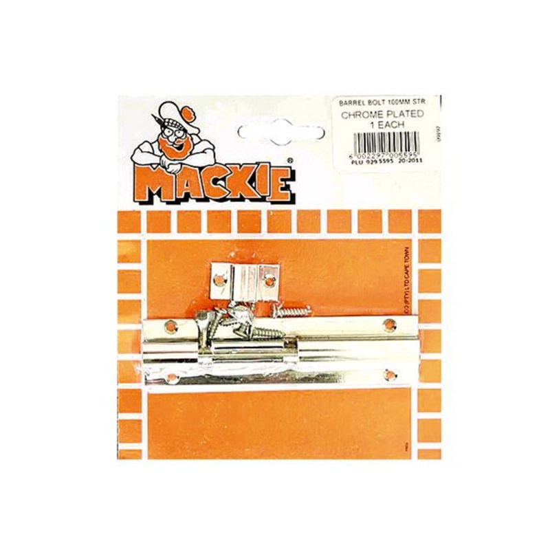 BARREL BOLT C/P STRAIGHT 75MM MACKIE