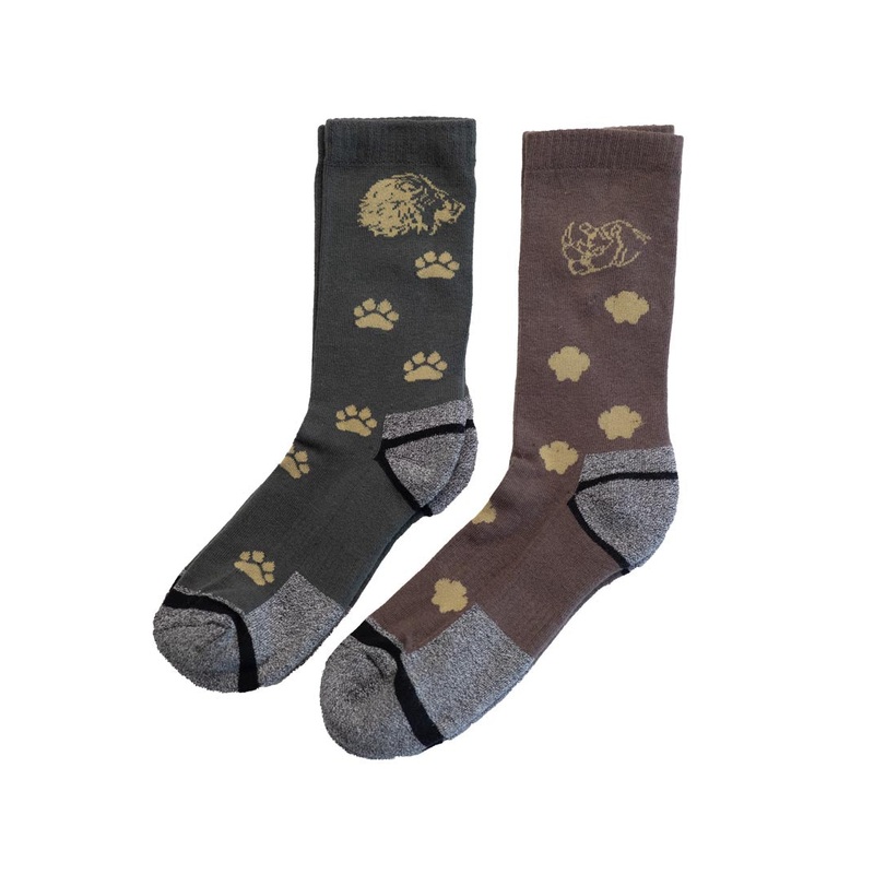 SOCK 2 PACK KHAKI ASSORTED S&H PROMARK