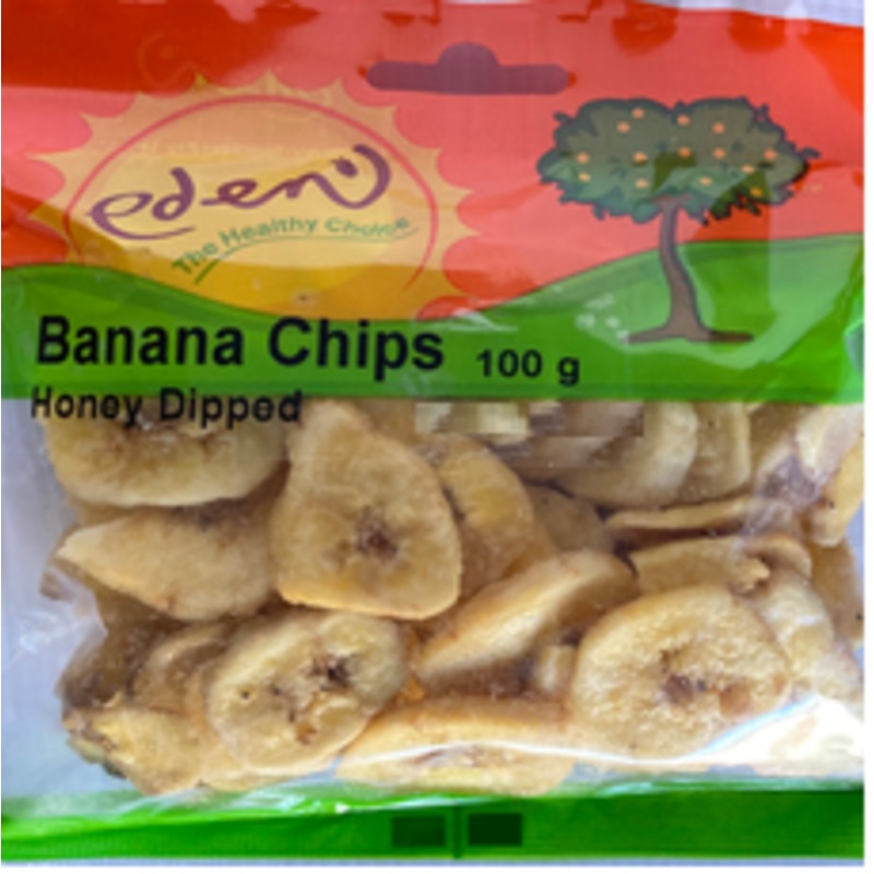 BANANA CHIP HONEY-DIPPED 100G EDEN