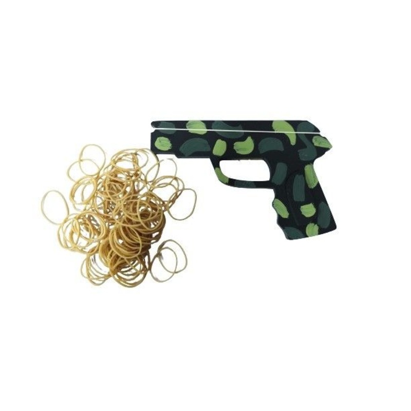 TOY REKKIE ROER CAMO WOODEN PISTOL GREEN