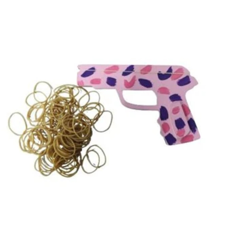 TOY REKKIE ROER CAMO WOODEN PISTOL PINK