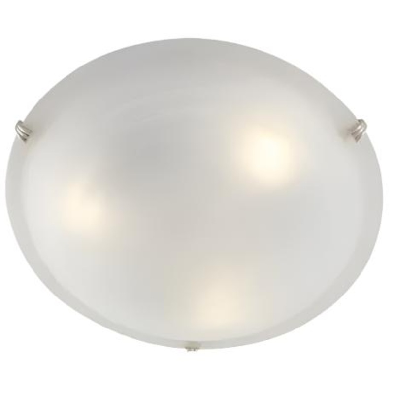 CEILING LIGHT ALABASTER 400MM SATIN CHROME