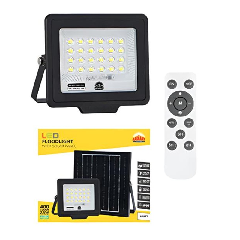 SOLAR FLOODLIGHT & REMOTE LED 6500K