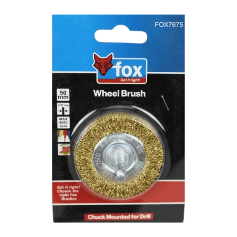 WIRE WHEEL CRIMPED 50MM (DRILL) FOX