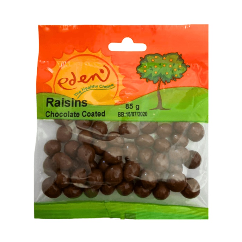 EDEN RAISINS CHOCOLATE COATED 100G