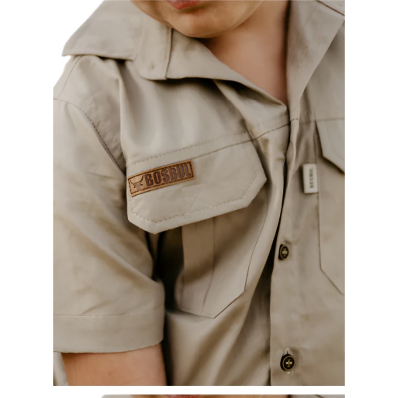 KIDS COTTON SHIRT BROWN BOSBUL