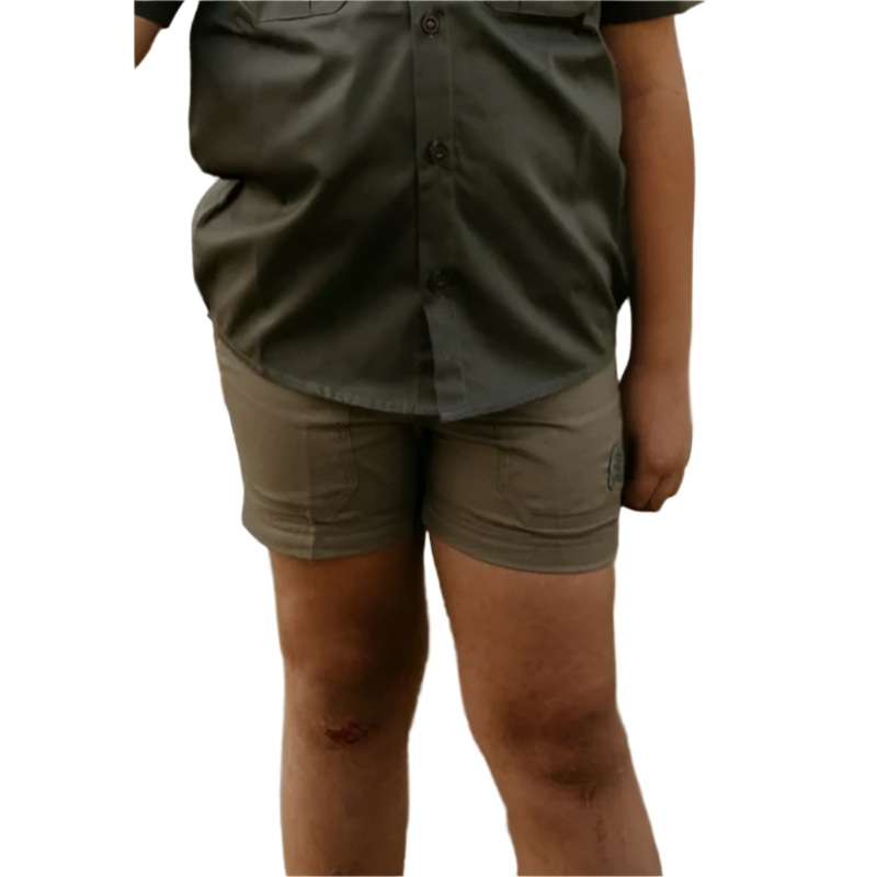 KIDS COTTON SHORTS GREEN BOSBOK