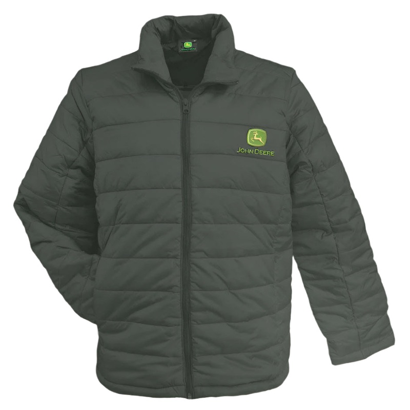 MENS DARK OLIVE PUFFER JOHN DEERE