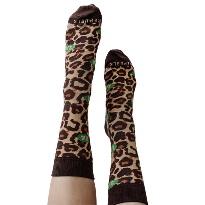 SOCK REPUBLK LEOPARD
