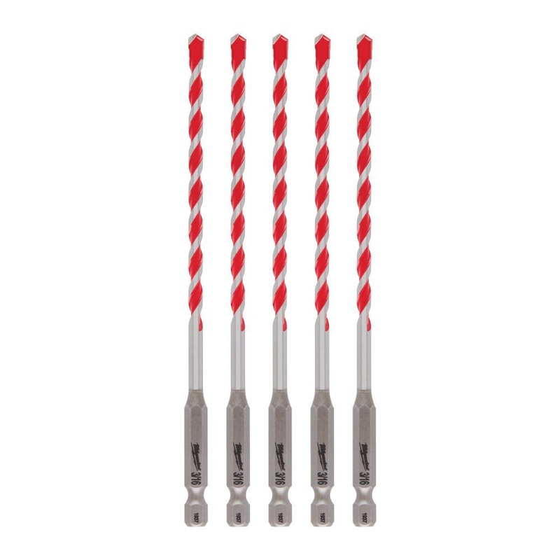 3/16 x 4 x 6 SHOCKWAVE Impact Duty Carbide Hammer Drill Bits – Bulk 5 PK