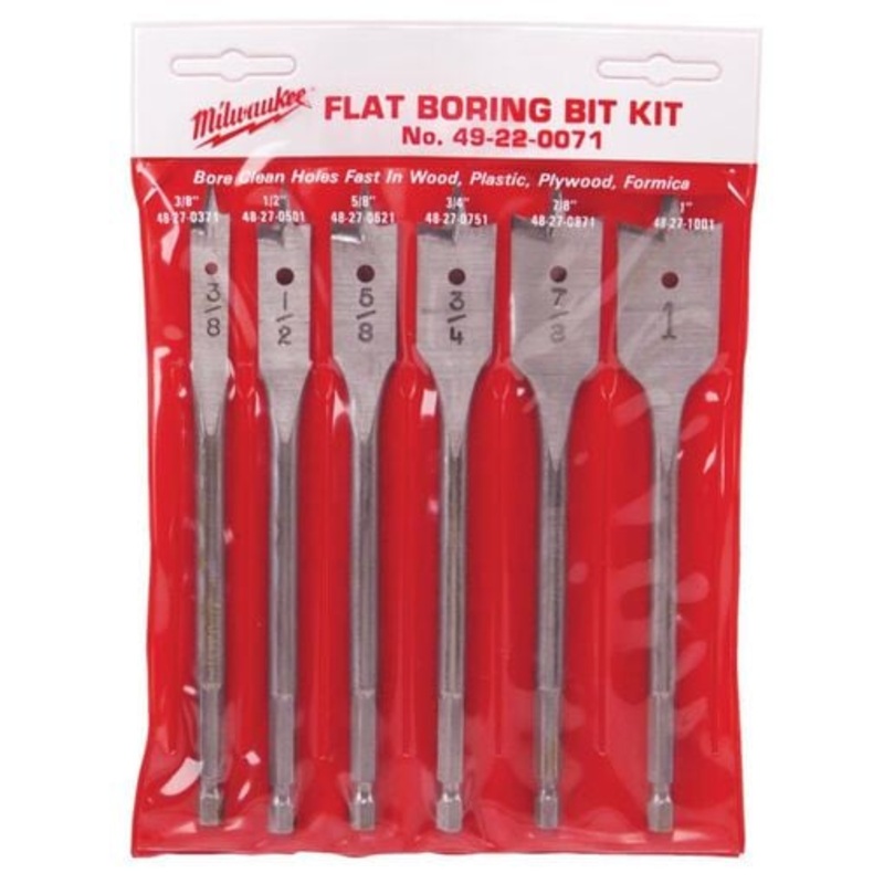 Flat Boring Bit 6 Universal Set – 6PC