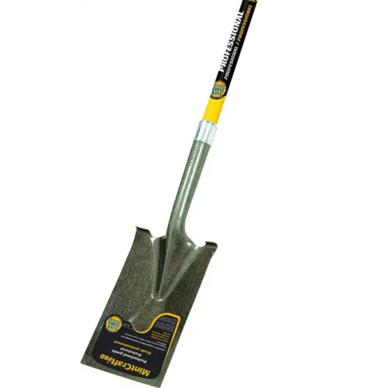 Vulcan 34539 Spade Shovel Garden Square End Fiberglass Handle 48 Inch Length
