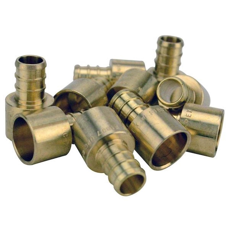 1/2 in. Brass PEX-B Barb x 1/2 in. Female Copper Sweat Adapter (10-Pack)