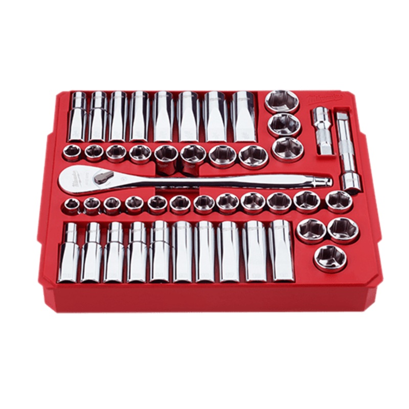 47 pc. 1/2 in. Socket Wrench Set (SAE & Metric)