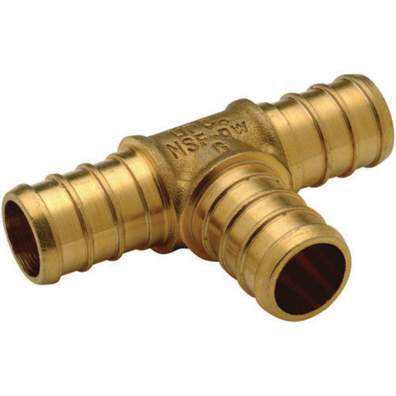 Apollo 1/2 in. Brass PEX-B Barb Tee (10-Pack)