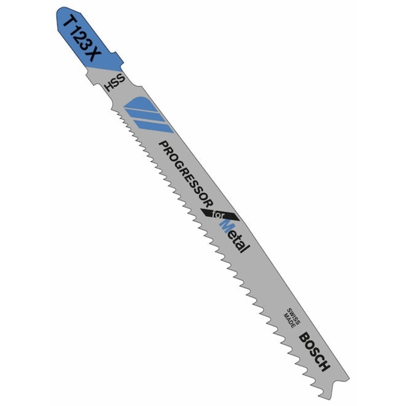 Bosch Jig Saw Blades 3pc 5 1/4in 12 TPI Speed for Metal T Shank