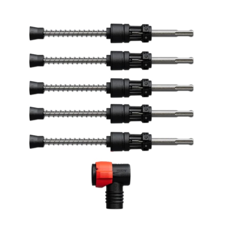 3/8 x 4 x 9 AMPED Rebar Demon SDS-Plus 4-Cutter Full Carbide Head Dust Extraction Hammer Drill Bit (5-Pack)
