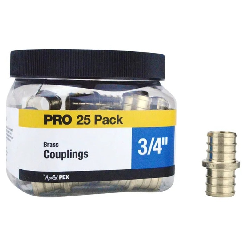 Apollo 3/4 in. Brass PEX-B Coupling Pro Pack (25-Pack)