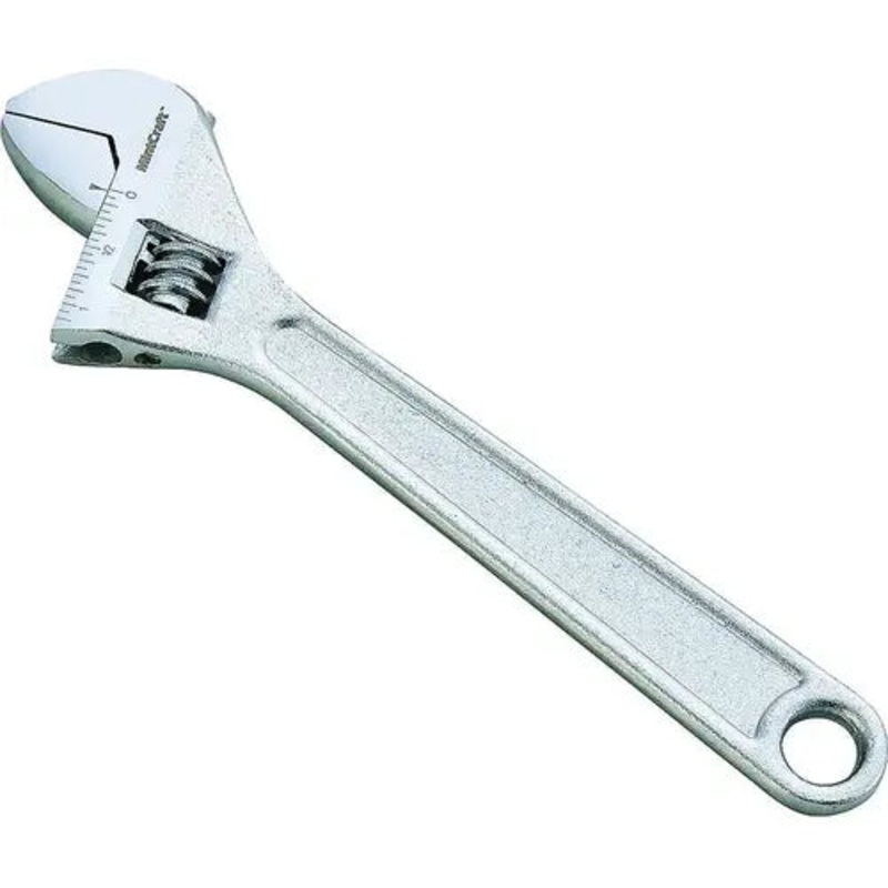 Vulcan JL15018-3L Adjustable Wrench, 18 in OAL, 2-3/16 in Jaw, Steel, Chrome