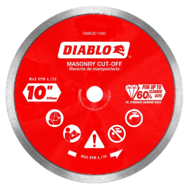 10 Diamond Continuous Rim Masonry Cut-Off Disc