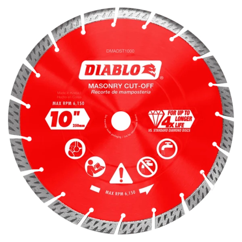 10 Diamond Segmented Turbo Masonry Cut-Off Blade