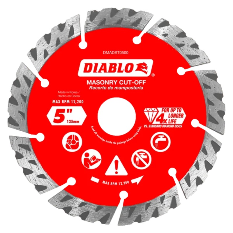 5 Diamond Segmented Turbo Masonry Cut-Off Blade