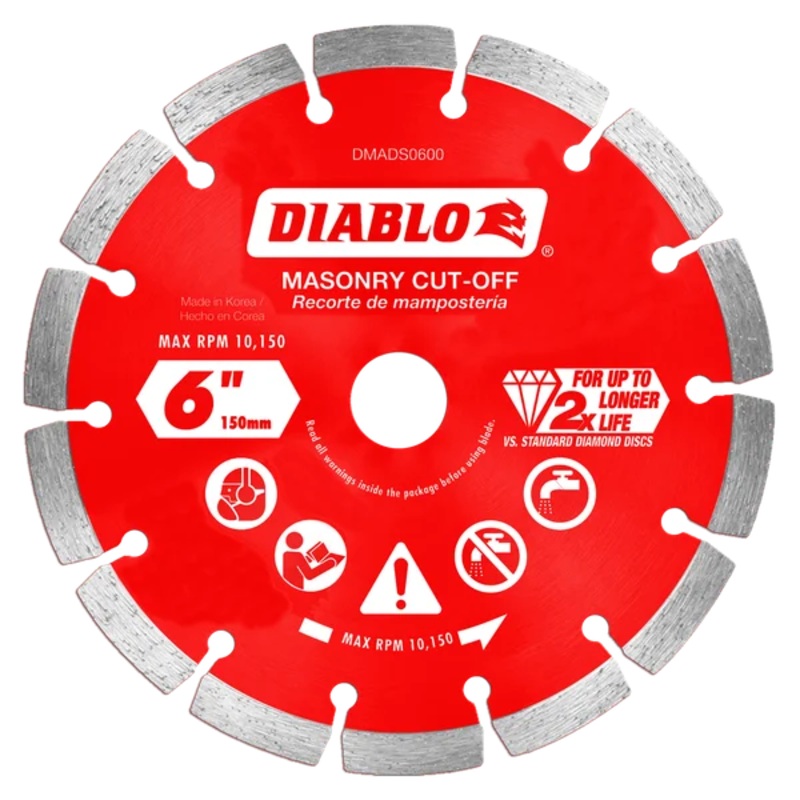 6 Diamond Segmented Masonry Cut-Off Disc