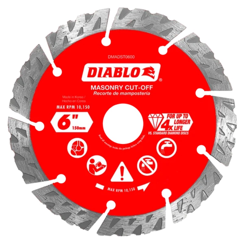 6 Diamond Segmented Turbo Masonry Cut-Off Blade