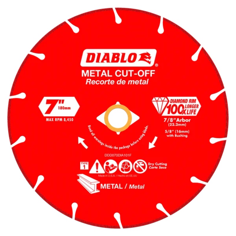 7 Diamond Metal Cut-Off Disc