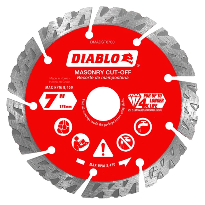 7 Diamond Segmented Masonry Cut-Off Blade