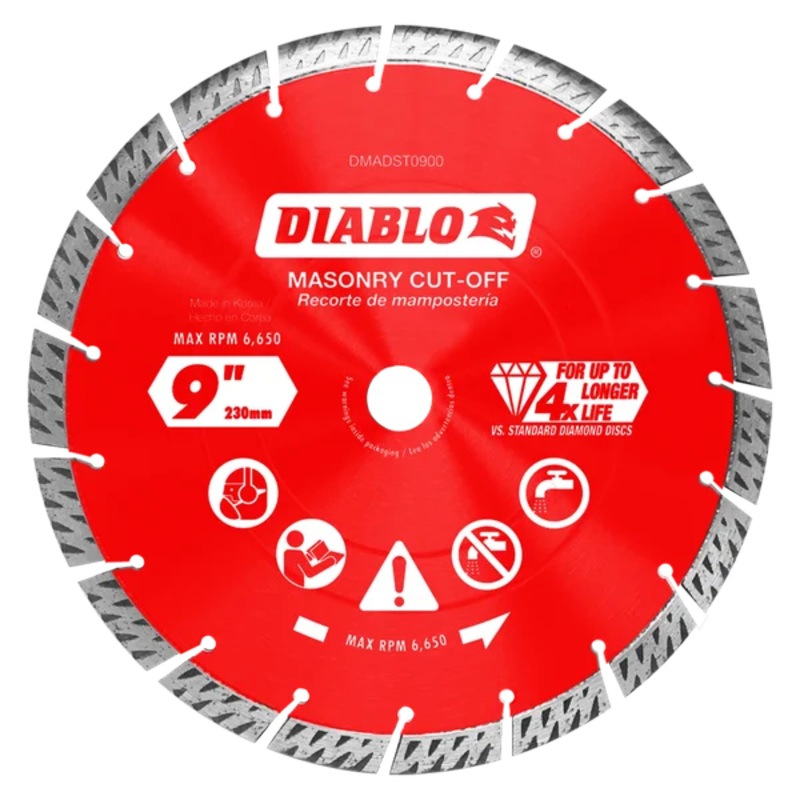9 Diamond Segmented Turbo Masonry Cut-Off Blade