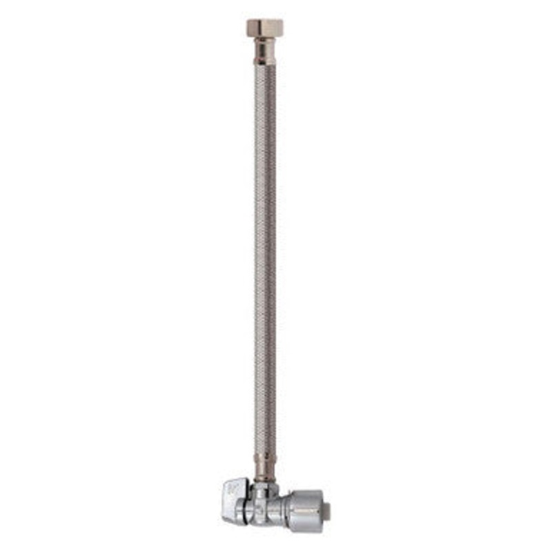Keeney 1/2 in. Push Fit IP 20 in. Stainless Steel Faucet Supply Line