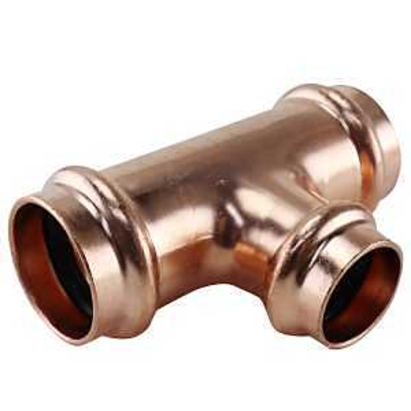 1 in. x 1 in. x 3/4 in. Copper Press Reducing Tee Fitting