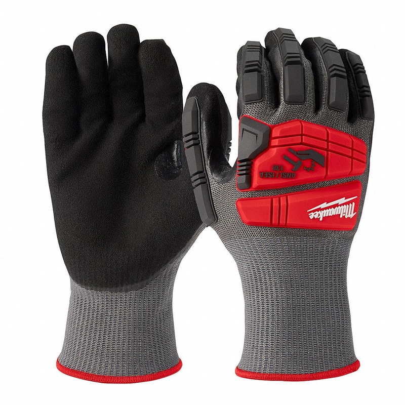 X-Large Nitrile Level 5 Cut Resistant Impact Dipped Work Gloves