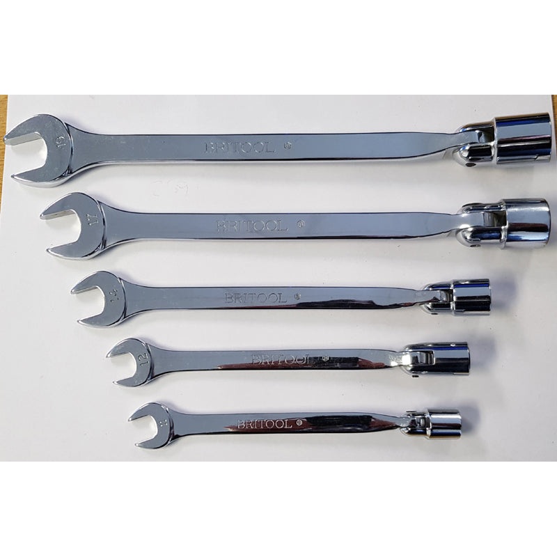 Britool England 5pc Flexible Combination Spanner Set